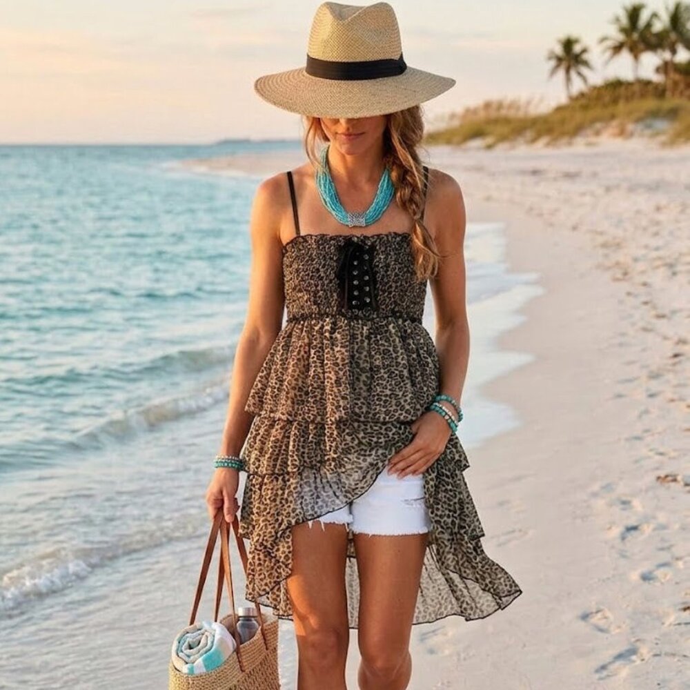 Rio Estancia by Resistol Brand New with tags Ladies Leopard Summer Tank